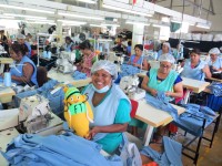 Pamela Intelligent: Seamstress at the factory in Mauritius. 