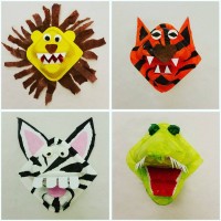 yoghurt pot puppets