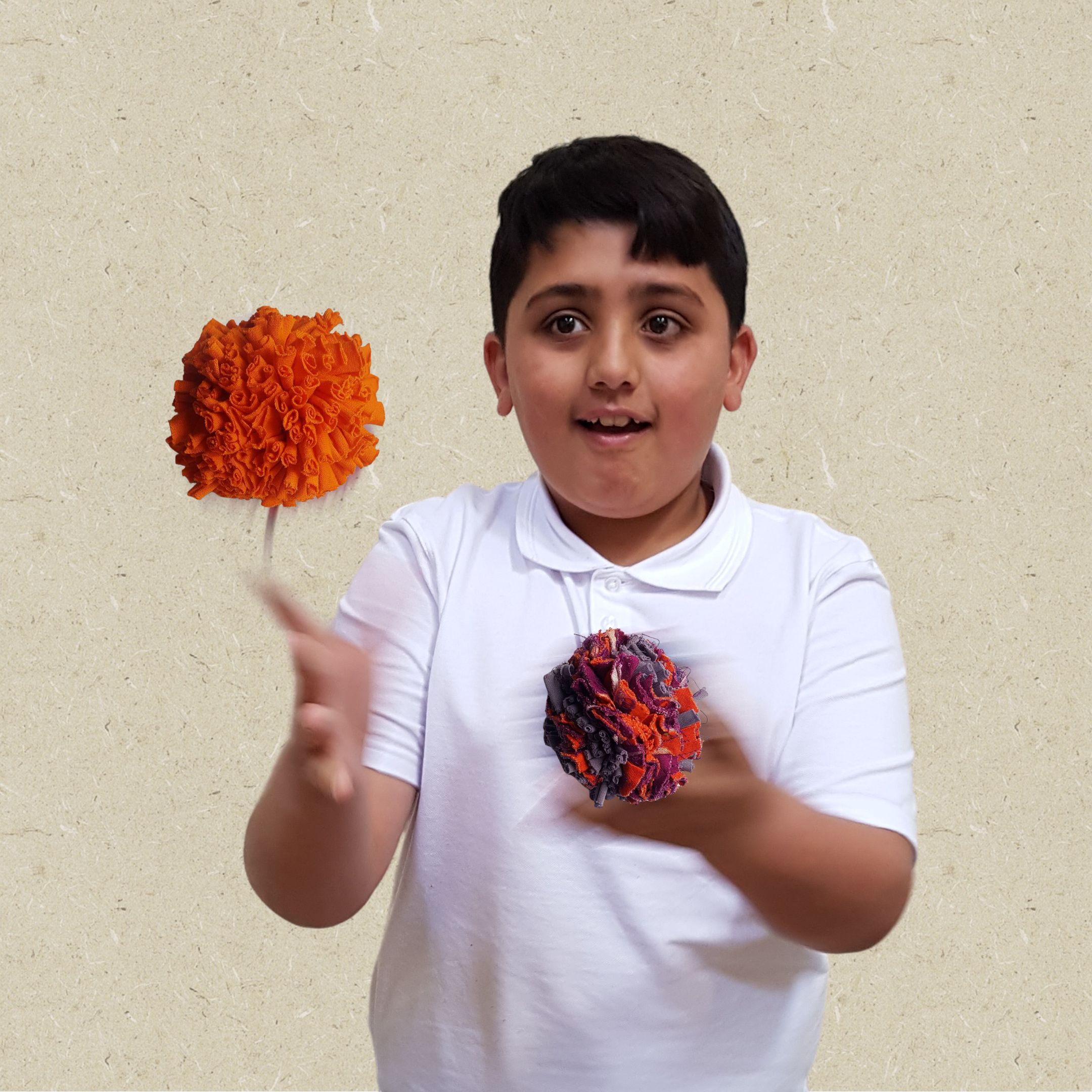 Pom Pom Juggling Balls Craft Kit fairandfunky fairtrade products